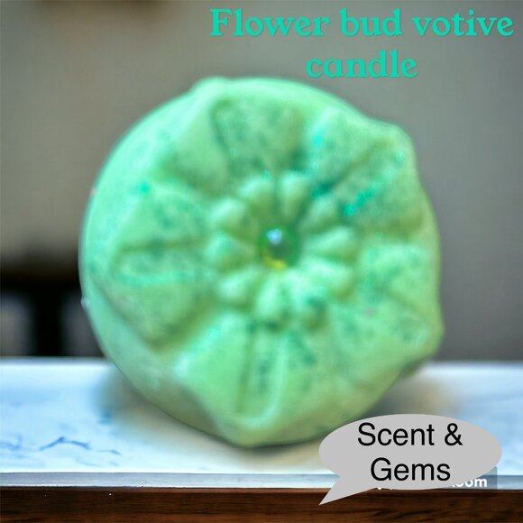 SCENT & GEMS, FLOWER BUD VOTIVE CANDLES! - Picture 4 of 7